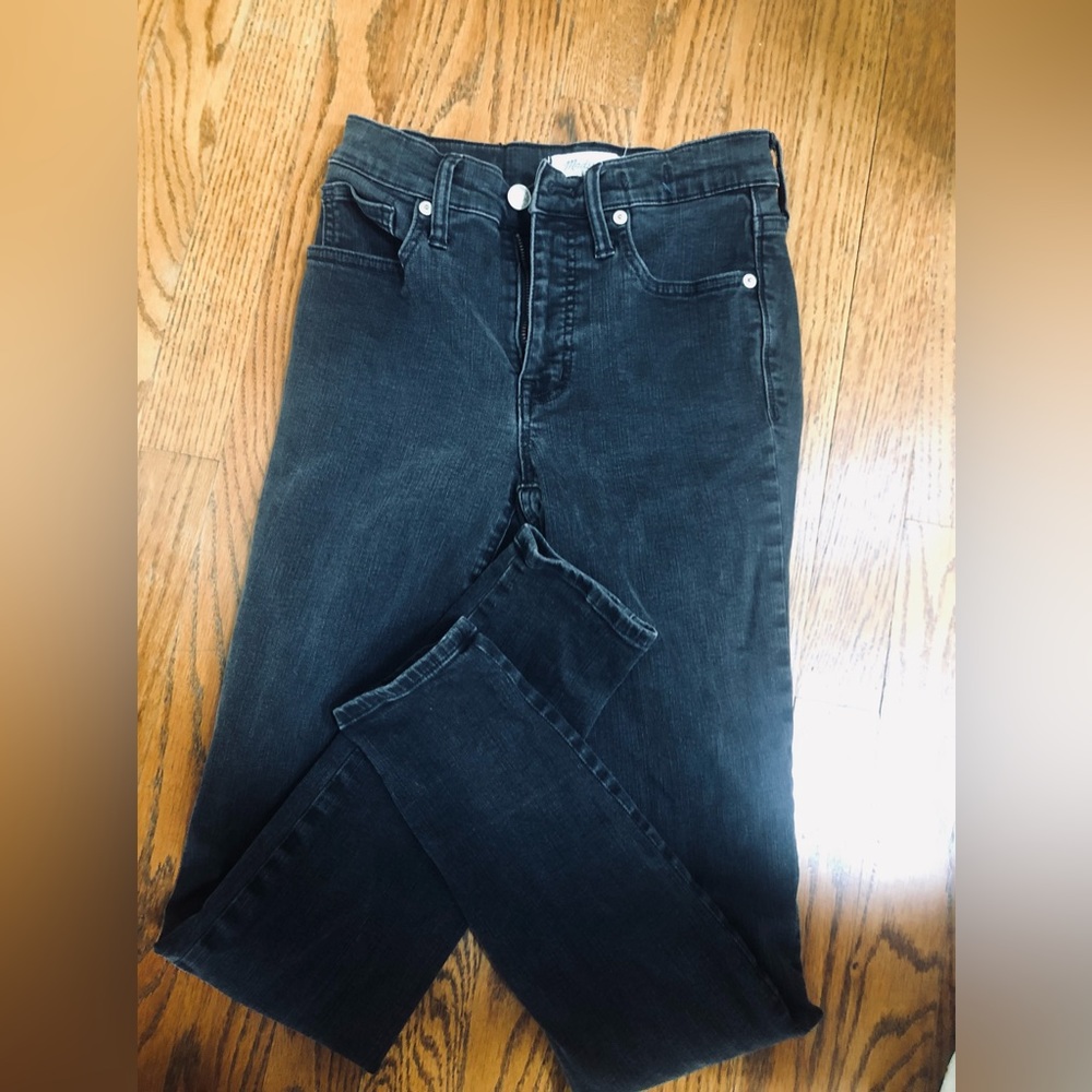 MADEWELL Black High Rise Skinny Jeans Size 25 Waist￼